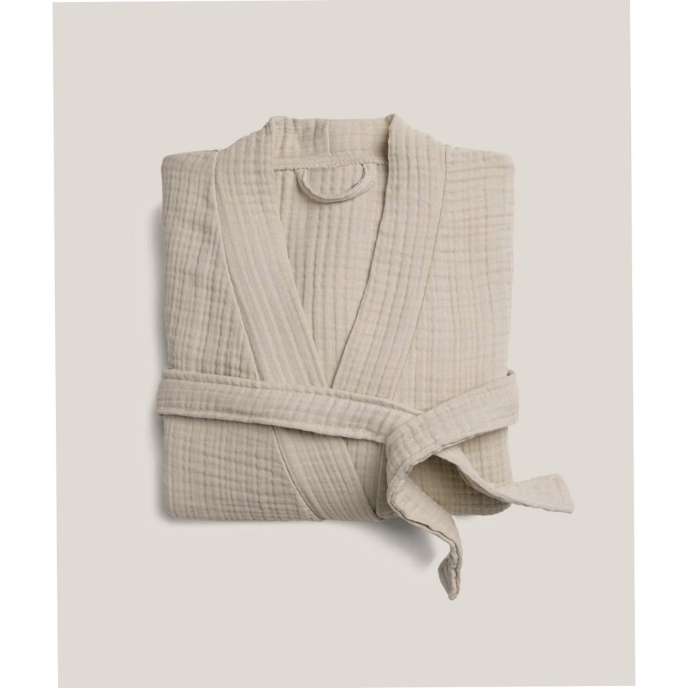 Parachute Cloud Cotton Robe Unisex Small Oatmeal Turkish Cotton Gauze Bathrobe
